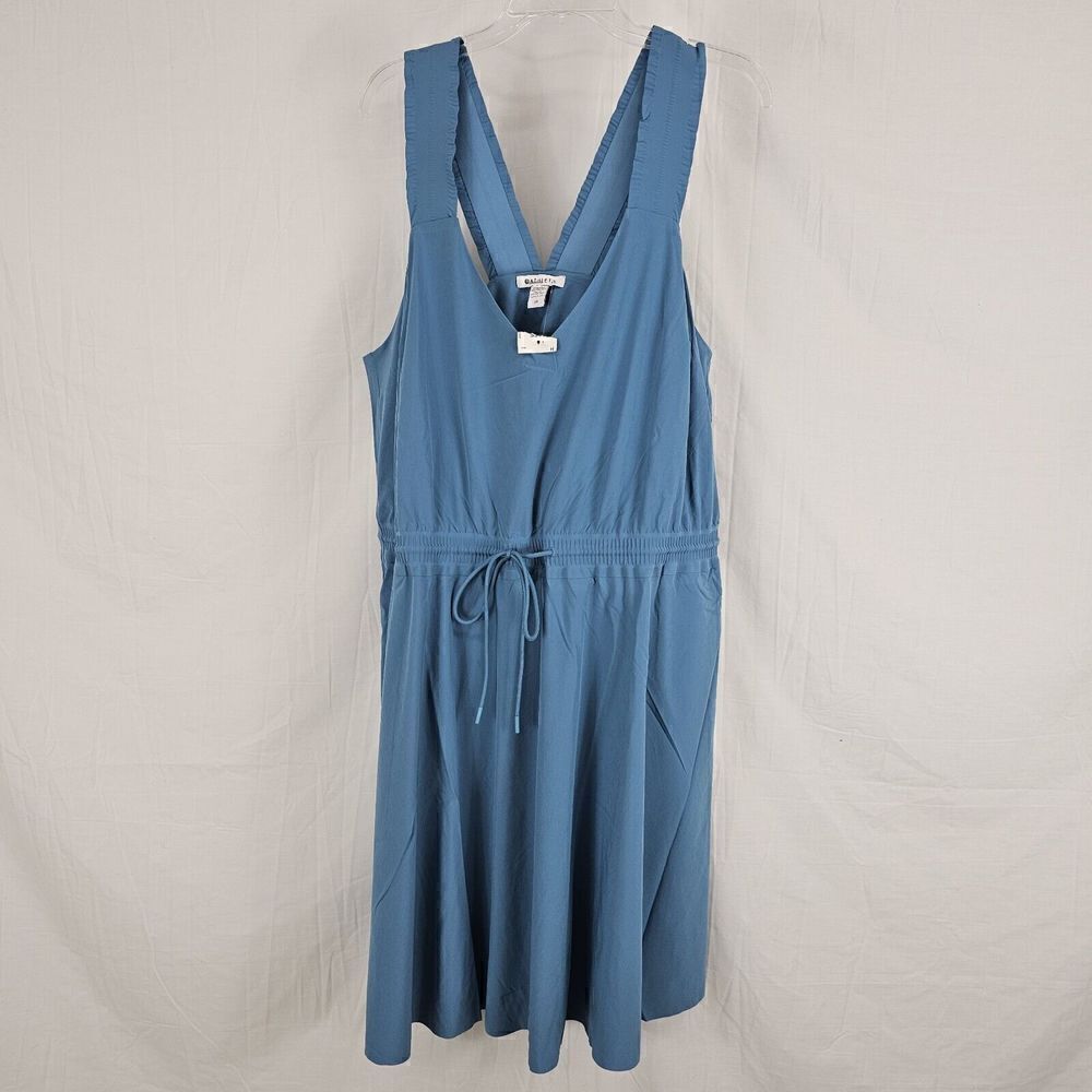 Athleta Savannah Strap Mini Dress Women's Plus Size 2X NWOT Turquoise Blue